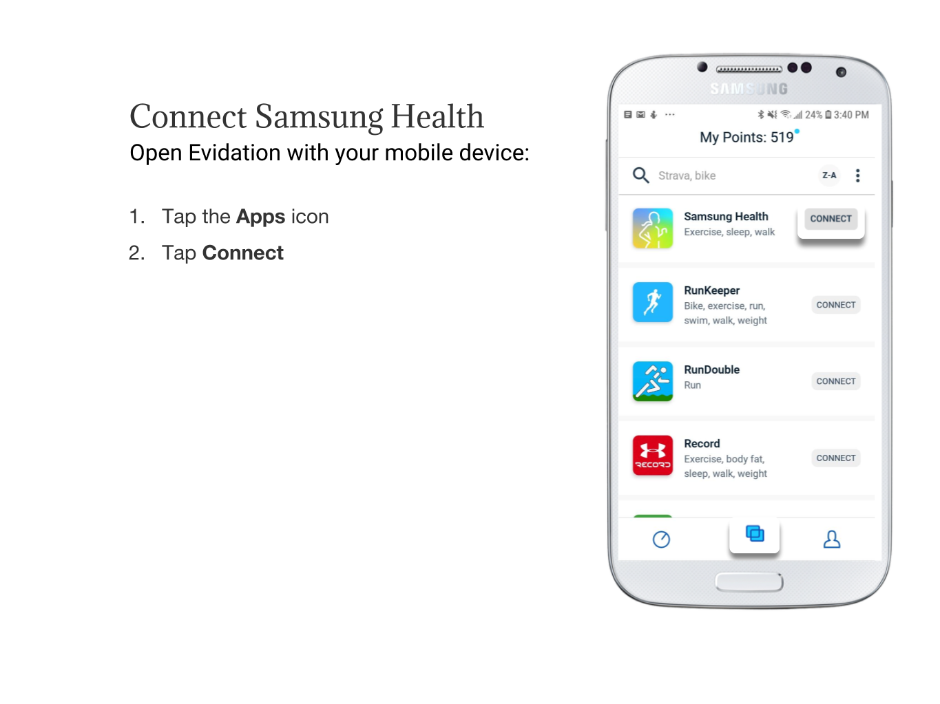 Garmin connect with store samsung health