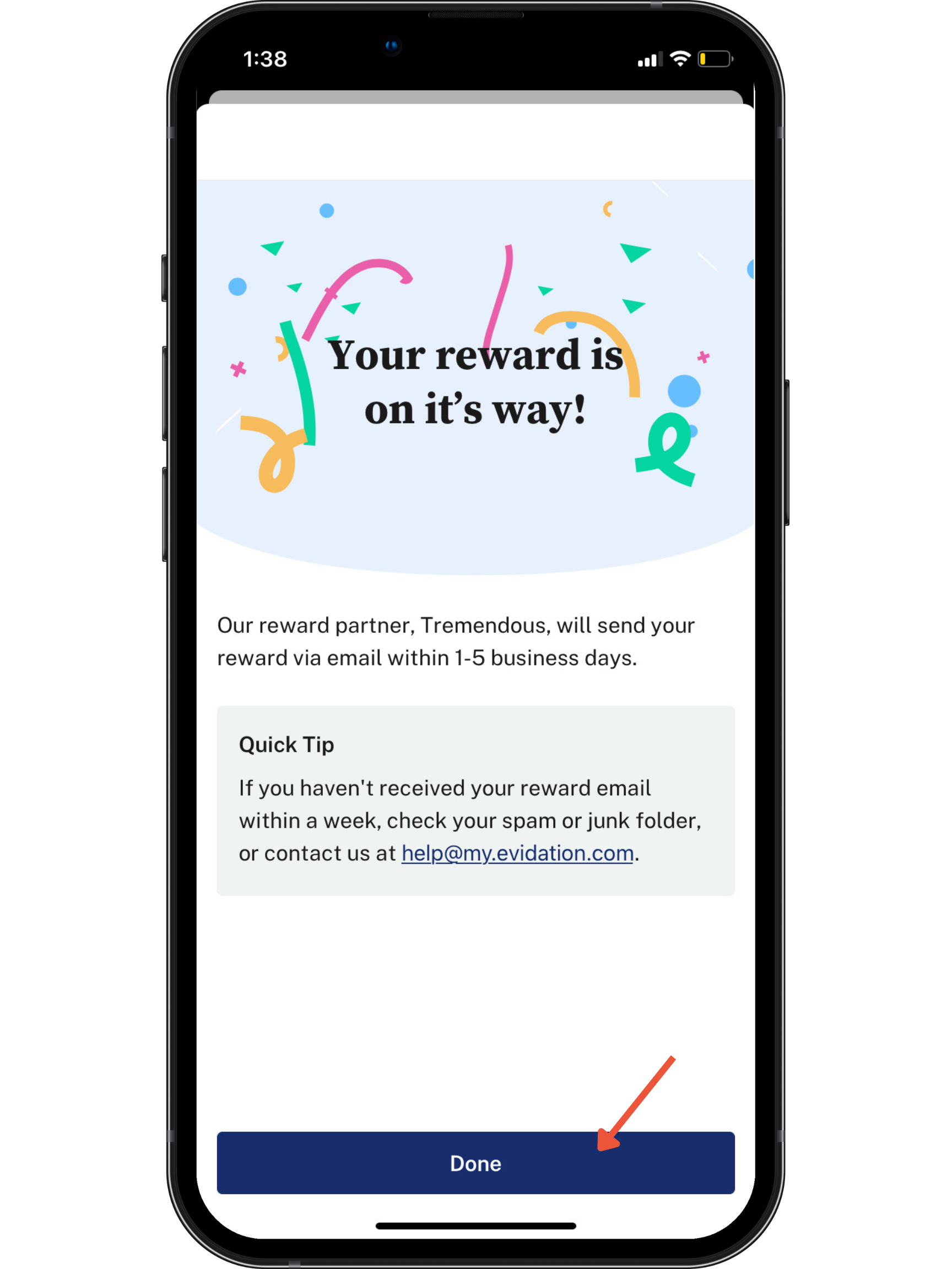 How To Redeem Your Reward Evidation